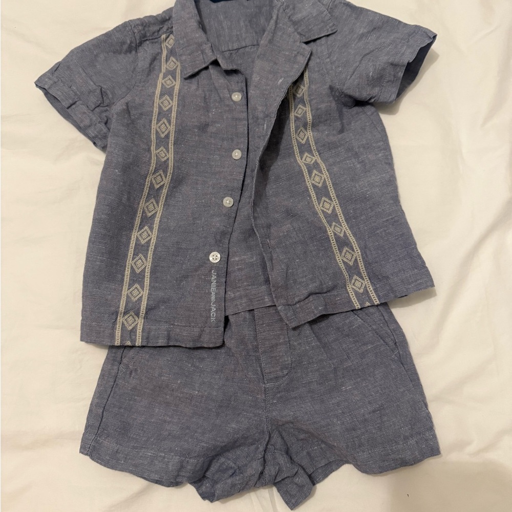 Janie and Jack Blue Kids Matching Set